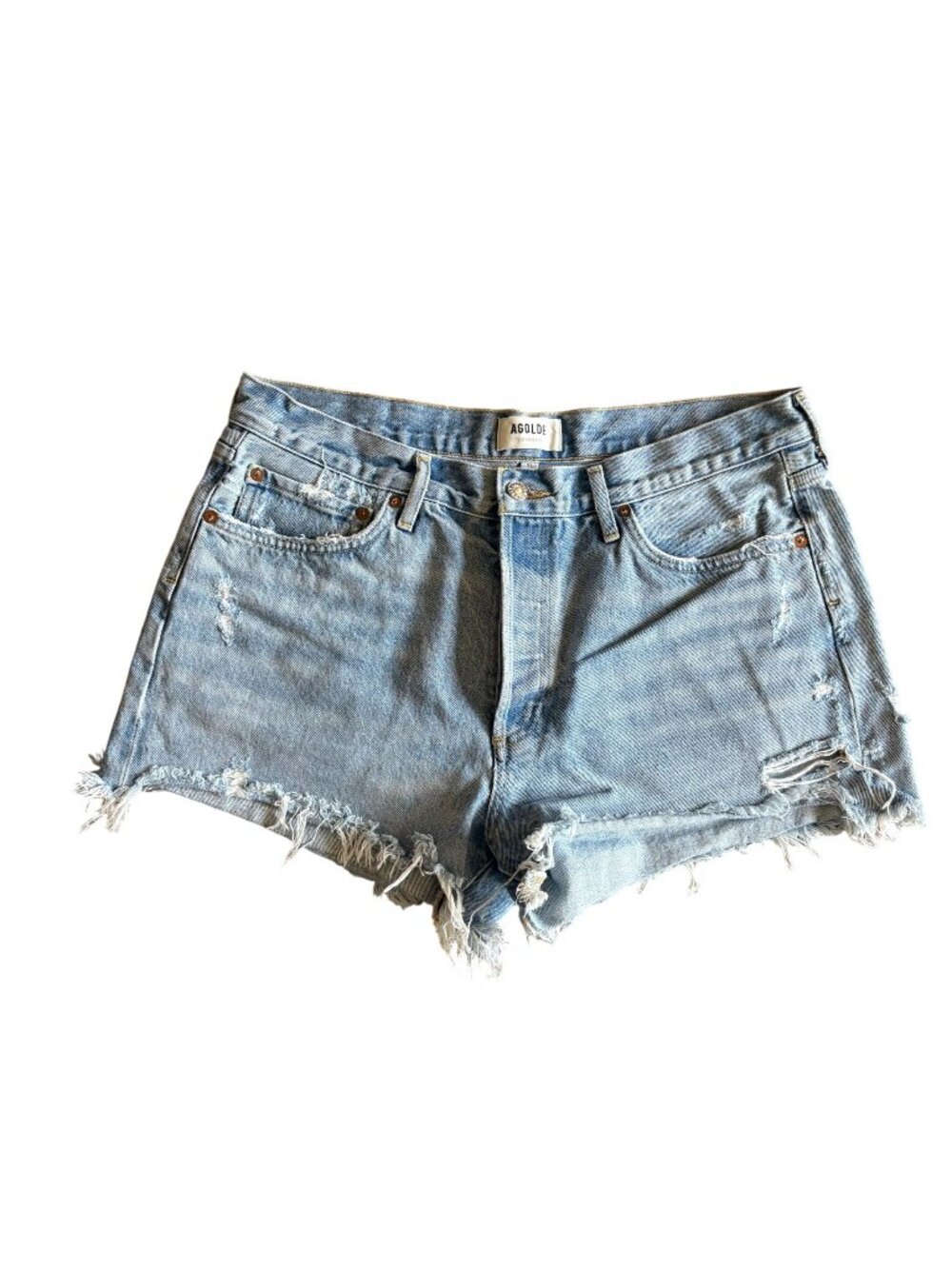 AGOLDE Womens Parker Jean Shorts Denim Cut Off Size 31